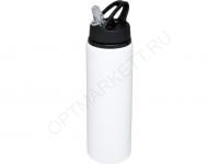 Бутылка спортивная для сублимации с крышкой-поилкой, цвет БЕЛЫЙ, 500мл, модель 2