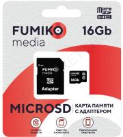 Карта памяти FUMIKO 16GB MicroSDHC class 10 (c адаптером SD)