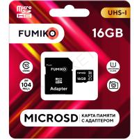 Карта памяти FUMIKO 16GB MicroSDHC class 10 UHS-I (c адаптером SD), FSD-03