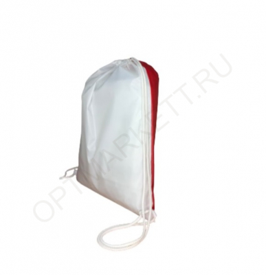 Мешок-рюкзак для обуви под сублимацию красный/белый