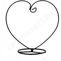 Подставка/ держатель для украшений и шаров "Сердце", 22х23см, Черный, цена за 1 шт.