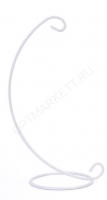 Подставка/ держатель для украшений и шаров "Завиток", 12,5х33см, Белый, ДБ-33, уп.5 шт (цена за шт)